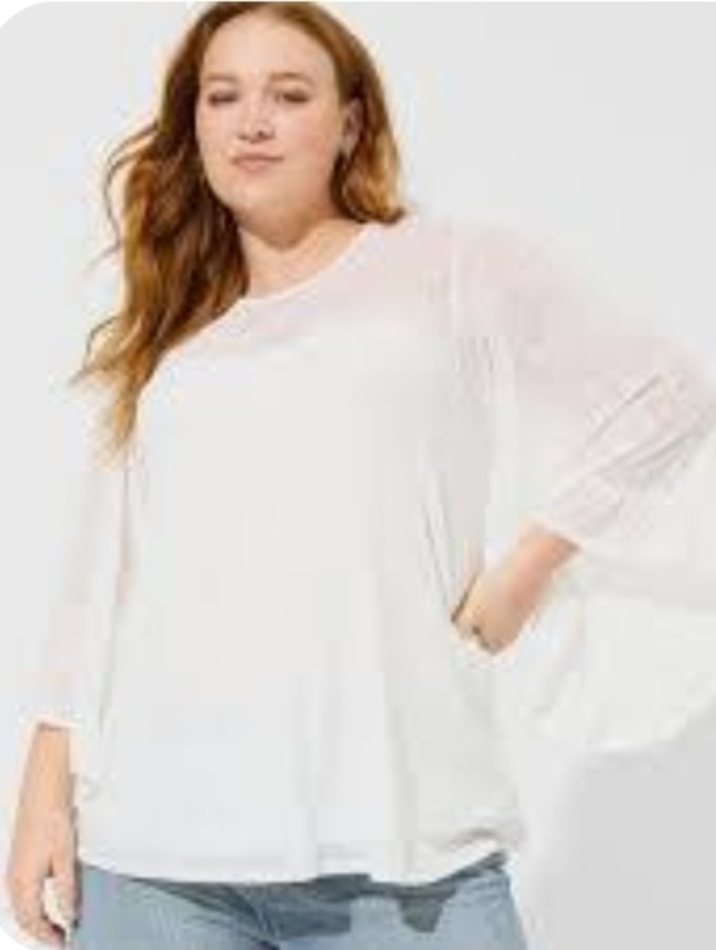 Torrid Sheer-Sleeve Tunic Top